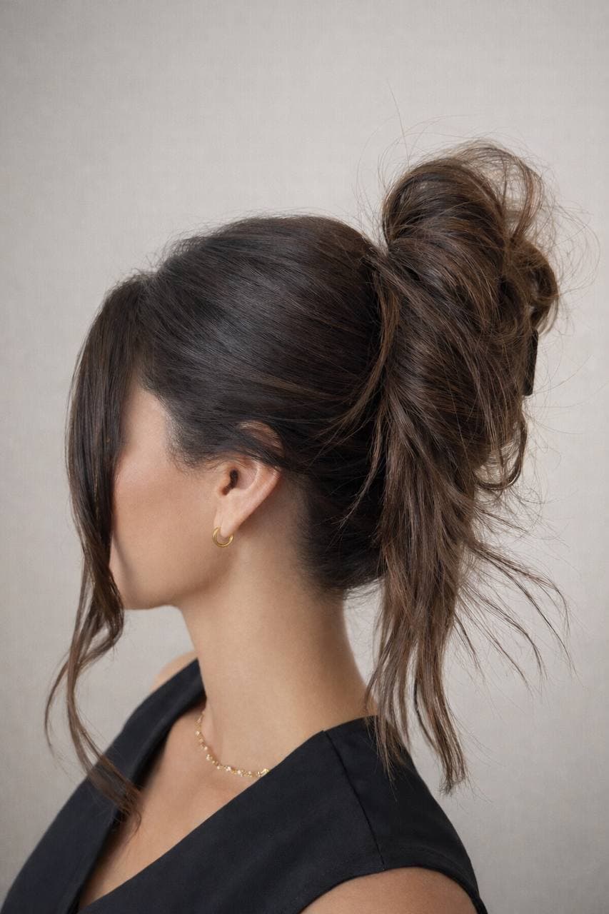 Styled ponytail